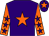 Purple, orange star, orange sleeves, purple stars, purple cap, orange star (Mr D W Ross)