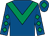Royal blue, emerald green chevron, diamonds on sleeves, royal blue cap, emerald green diamond (Big Hearts Partnership)
