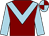 Maroon, light blue chevron and sleeves, light blue and maroon quartered cap (Jw McNeill, County Set Three & W Lande)