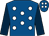 Royal blue, white spots, dark blue sleeves (Presumption In Favour Partnership)