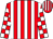 Red and white stripes, checked sleeves (Mr Tom Segrue)