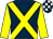 Dark blue, yellow cross belts and sleeves, dark blue and white check cap (Mrs J Micklethwait)