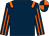 Dark blue, orange epaulets, striped sleeves, quartered cap (Mr David P Noblett & Mr M H Tompkin)