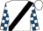 White, black sash, royal blue and white checked sleeves (Robert Jones)