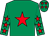 Emerald green, red star, red stars on sleeves, emerald green cap, red stars (Five G's Syndicate)