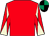 Red, red and beige diabolo on sleeves, black and emerald green quartered cap (Mr Damian Stuart)