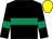 Black, emerald green hoop and armlets, yellow cap (The Kp & The Nuts Racing Club)