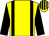Yellow, black braces and sleeves, yellow and black striped cap (Mrs R J Mitchell)