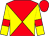 Red and yellow diabolo, yellow sleeves, red armlets, red cap (Smith & Matheson)