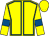Yellow, royal blue seams, royal blue armlet, yellow cap (J J Taylor)