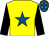 Yellow, royal blue star, black sleeves, royal blue cap, yellow stars (Hope For The Hopeless Syndicate)