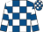 Royal blue and white check, hooped sleeves (Al Nujaifi Racing Ltd)