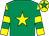 Emerald green, yellow star, yellow and emerald green hooped sleeves, yellow cap, emerald green star (C & C Bloodstock Limited)
