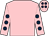 Pink, dark blue spots on sleeves and cap (The Troubled Pink Partnership)