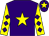 Purple, yellow star, yellow sleeves, purple diamonds, purple cap, yellow star (Mr Steve Dick)