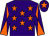 Purple, orange stars, diabolo on sleeves and star on cap (Robins Outlaws)
