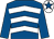 Royal blue, white chevrons, royal blue sleeves, white cap, royal blue star (Mr David Platt)