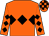 Orange, black triple diamond, diamonds on sleeves, check cap (Galopp Syndicate Ltd)