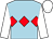 Light blue, red triple diamond, white sleeves and cap (Archangels 2)