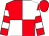 Red and white (quartered), hooped sleeves, red cap (Mr P A Cafferty)