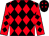 Black, red diamonds, black diamonds on red sleeves (Steve Williams)