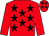 Red, black stars, red sleeves (Al Asayl Bloodstock Ltd)