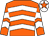 Orange & white chevrons, white cap, orange star (Gary O'Hagan)