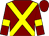 Maroon, yellow cross sashes, yellow armlet, maroon cap (Scott C Heider)