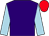 Purple, light blue sleeves, red cap (Mr Fergus Anstock)