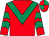 Red, emerald green chevron, chevrons on sleeves, quartered cap (Ms Colette Twomey)