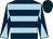Dark blue, light blue hoops, diabolo on sleeves, dark blue and dark green hooped cap (The Stylish Partnership)