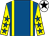Royal blue, yellow braces, yellow sleeves, royal blue stars, white cap, black star (Les Amis De Don)