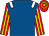 Royal blue, white epaulettes, red & yellow striped sleeves, red & yellow hooped cap (The Vestey Bar Partnership)