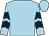 Light blue, dark blue chevrons on sleeves, light blue cap (John Dwyer)