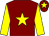 Maroon, yellow star, sleeves and star on cap (Mr S Clark)