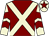 Maroon, beige cross belts, beige and maroon chevrons on sleeves, beige cap, maroon star (Mrs Louise Marsh)