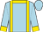 Light blue, gold braces, gold cuffs and collar (Rene Celaya)