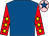 Royal blue, red sleeves, yellow stars, pink cap, royal blue star (John Rylands And Wetumpka Racing)