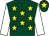 Dark green, yellow stars, white sleeves, dark green cap, yellow star (Djt Racing Partnership)