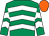 Emerald green, white chevrons, orange cap (Phil Fry - Osborne House)
