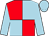 Red and light blue (quartered), light blue sleeves and cap (Mr Chris Massie & Partners)