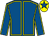 Royal blue, yellow seams, yellow cap, royal blue star (P M Quinlan)