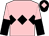 Pink, black triple diamond, halved sleeves, black cap, pink diamond (Candy, Pritchard & Thomas)