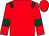 Red, dark green epaulets and armlets (Weatherbys Racing Club)
