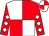 White and red quarters, white diamonds on red sleeves (Steven Wister)