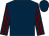 Dark blue, maroon striped sleeves (Rebel Jumping)