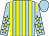 Light blue and yellow stripes, light blue sleeves, yellow stars, light blue cap (Gwyn & Samantha Powell & Partner)