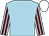 Light blue, maroon striped sleeves, white cap (V C Ward)