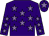 Purple, mauve stars, purple cap, mauve star (Booma Racing & Emma Fenton)