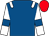 Royal blue, white epaulets, white sleeves, royal blue armlets, red cap (The Jas Club)